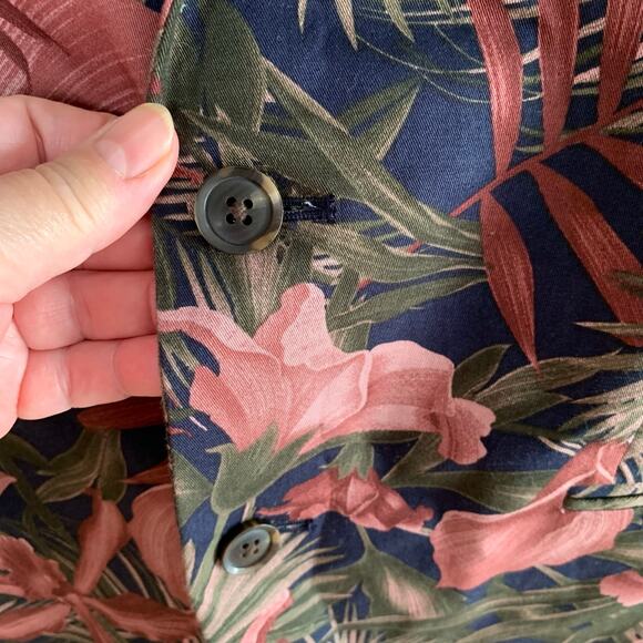 JF J. Ferrar 40R Mens Slim Fit Sport Coat Jacket Blazer Rose Red Tropical Floral - Picture 4 of 10